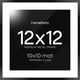 thumbnail image 1 of Marcos de fotos Homeforia Black Metal 12 x 12 con tapete 10 x 10, 1 of 9