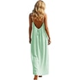 thumbnail image 6 of Zpzdpjkx Women's Summer Backless Cotton Linen Cami Dresses Fashion Loose Striped Maxi Boho Beach Sundress Light Green ① S, 6 of 7