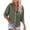 *Army Green, variant on VBVC Women's Long Sleeve Button Down Shirt,Ladies Roll Up Collared Blouse,Loose Fit V-Neck Work Office Tunic Top for Women,Army Green,S-2XL