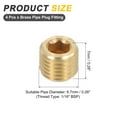 thumbnail image 2 of 4Pcs Brass Pipe Plug Fitting, 1/16" BSP Male Internal Hex Thread Socket Pipe Plug, 2 of 6