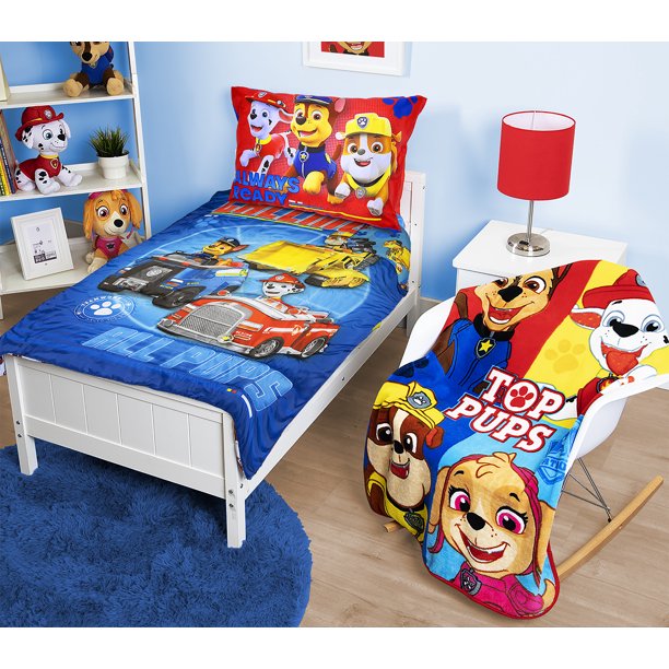 PAW Patrol Toddler 5 Piece Bedding And Plush Blanket Set - Walmart.com