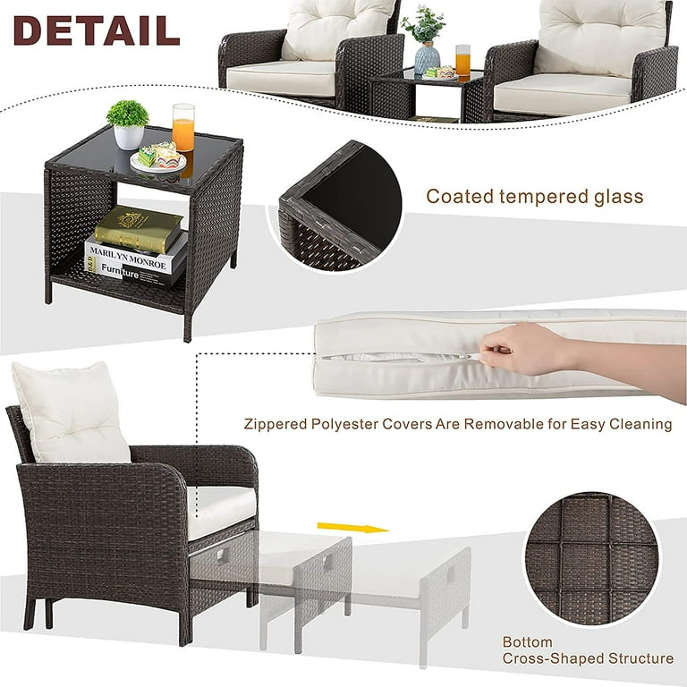 Patio chair with ottoman underneath new arrivals