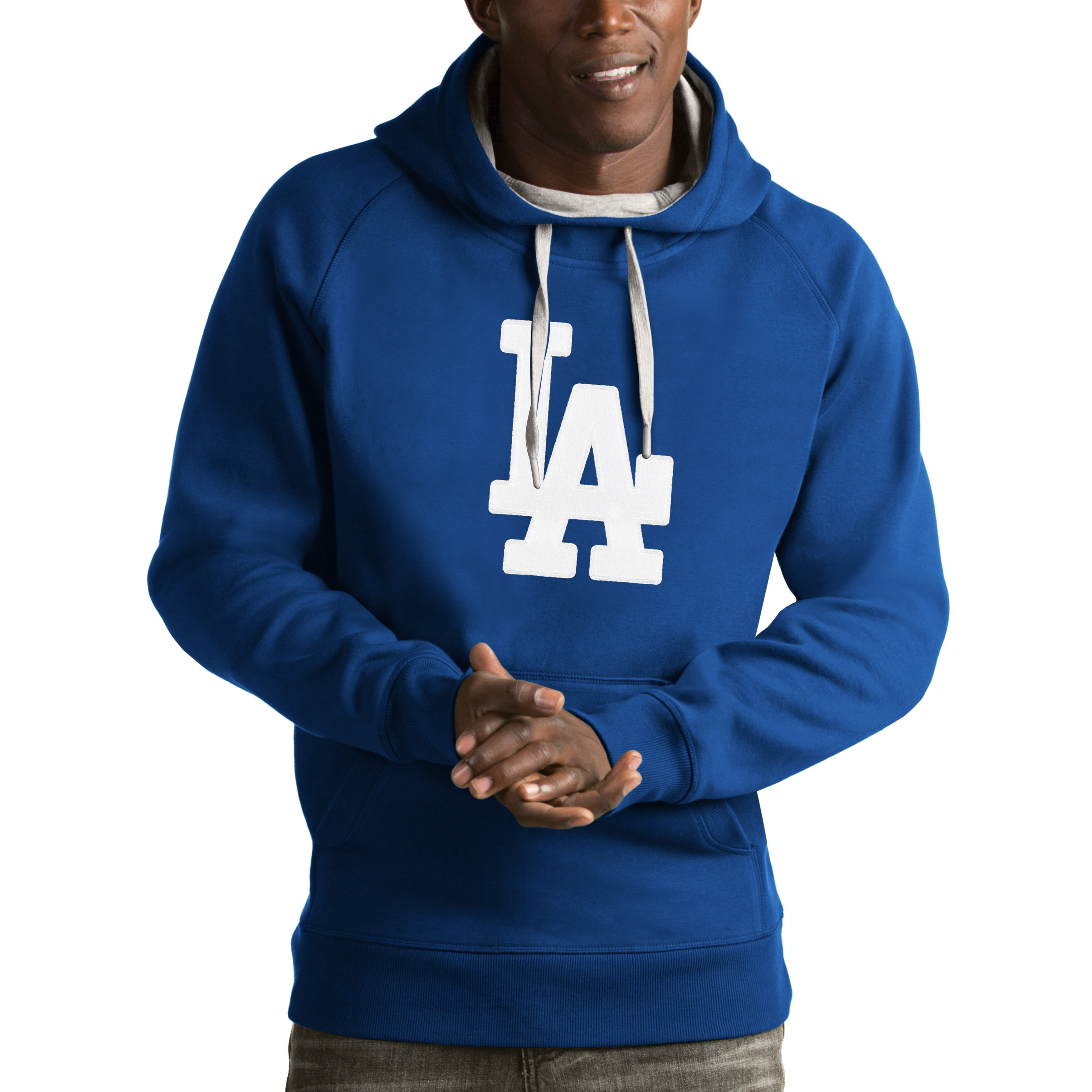 Los Angeles Dodgers Antigua Victory Pullover Hoodie Royal