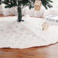 thumbnail image 3 of Falda Navidad 78/90/120 CM Copo Nieve Esponjoso para Fiesta Feliz, 3 of 9