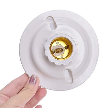 

E27 LED Light Bulb Holder Round Socket E27 Base Hanging Lamp Socket Screw Base
