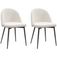 thumbnail image 1 of HOMCOM Dining Chairs Set of 2, Mid-Back Velvet-touch Upholstery Side Chair, 1 of 9