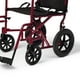 thumbnail image 3 of Silla de Ruedas Medline Rojo con Freno de Mano para Adultos, 3 of 9