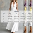 thumbnail image 3 of Karymi Halter Deep V Maxi Dress, Sleeveless Twist Front High Slit Backless Flowy Vacation Evening Gown Easter Dresses for Women 2026, 3 of 6
