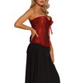 thumbnail image 4 of MODA NOVA Junior's Lace Up Corset Strapless Victorian Boned Bustier Corset Top, 4 of 5