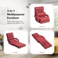 thumbnail image 6 of YYAo Floor Gaming Chair, Recliner,Meditation Floor Chair,Folding Lazy Floor Chair Sofa with Armrests and Pillow-Red, 6 of 10