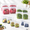 Clear | Family Storage Set | 10 Pack, variant on Silicone Reusable Storbags Large-size Set 8 Pack Food Bag Stand-up Wide-mouth Zip-lockwave Dishwasher Freezer Safe 4 Xl + 4 L Cry