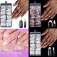 thumbnail image 2 of Durable French Manicure False Nails Natural Nail Art Tip Decor Tools for Women, 2 of 5