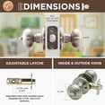 thumbnail image 3 of Copper Creek Hardware CK2030SS Colonial Privacy Knob, Satin Stain, 3 of 6