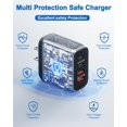 thumbnail image 3 of Bloque de cargador USB C Kuewtya de 40 W, paquete de 2, 4 puertos tipo C, 3 of 7