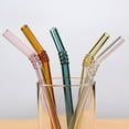 thumbnail image 2 of Glass Straw Color Straw High Borosilicate Glass Straw Reusable Drinking Glass Tube Eco-friendly Events Party Favors Supply, 2 of 6