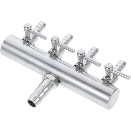 AQUANEAT 4-Way Stainless Steel Aquarium Air Pump Splitter / Control Valve