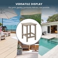 thumbnail image 5 of ZYPPP Furniture Outdoor Adirondack Side Table, HDPE, Weather and UV Resistant, Square End Table for Your Patio, Backyard, Balcony,Porch, Garden, Deck (Weathered Wood), 5 of 10