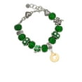 thumbnail image 2 of Delight Jewelry Goldtone Dog Head Silhouette - Green Irish Luck Bead Charm Bracelet, 7.5", 2 of 4