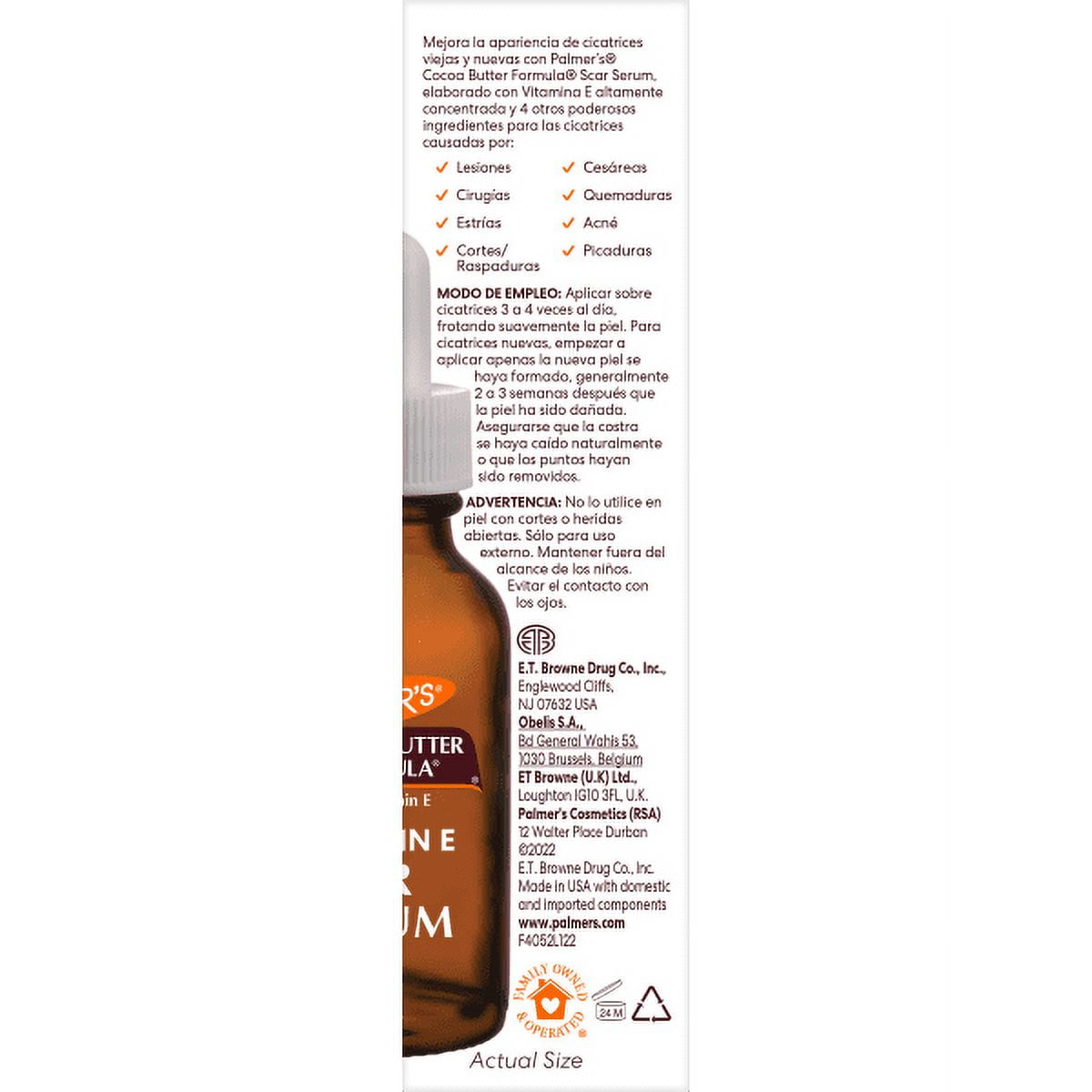 Cocoa Butter Formula Scar Serum With Vitamin E - Pack of 2 by Palmers for Unisex - 1 oz Serum
