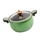 thumbnail image 3 of Olla grande verde de gran capacidad con tapa de silicona, 24 cm, 9,4 pulgadas, perfecta para sopas y salsas, antiescaldaduras, excelente sellado, 3 of 8