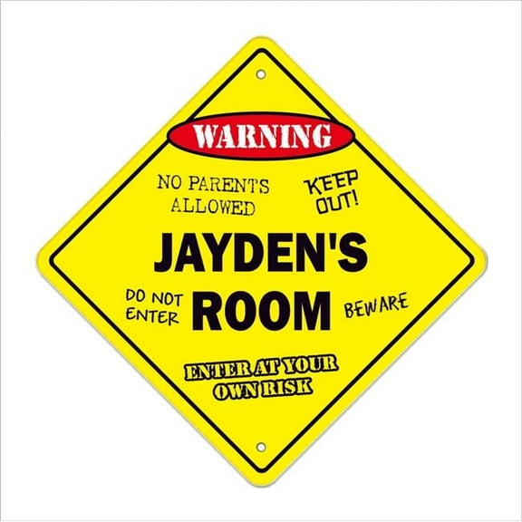14 in. Jaydens Crossing Zone Xing Room Sign