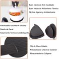 thumbnail image 4 of 6 Unidades Guantes de Horno de Silicona para Cocina - Guantes de Horno y Almohadillas Calientes, Profesional Manoplas Resistentes al Calor para Horno, para Cocina y Horneado (6 PCS, Negro), 4 of 4