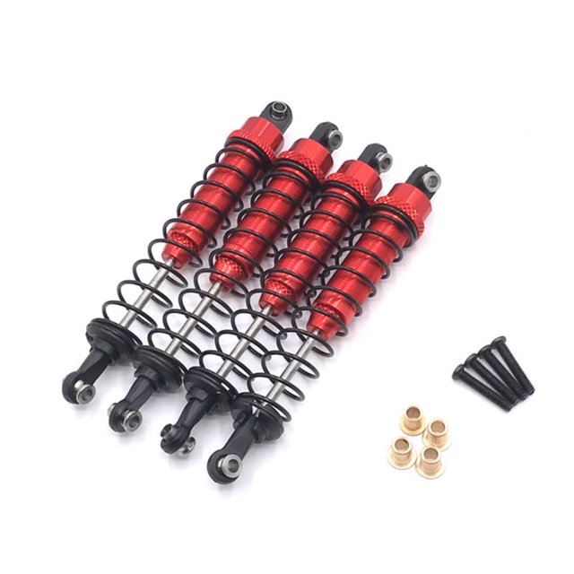 ZheElen RCGOFOLLOW Aluminum Alloy Smooth Front Rear Shock Absorber Wear-resistant Rc Front Rear Shock Absorber For 1/10 MN MN Red