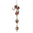 thumbnail image 2 of 8" Red & Gold Spiral Bow Dangling Christmas Ornament, 2 of 3
