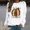 White, variant on Honeeladyy Sales Online Women's Thanksgiving Print Long-sleeved Sweatshirt Casual Blouse Pullover