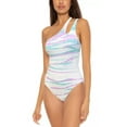 thumbnail image 2 of Becca by Rebecca Virtue ORCHID/JASPER One-Shoulder One-Piece Swimsuit, US Large, 2 of 4