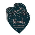thumbnail image 1 of Inkdotpot Pack Of 50 Real Rose Gold Foil Paper Tags Thanks For Celebrating The Bride To Be Bridal Shower Favor Hang Tags, 1 of 6