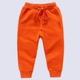 thumbnail image 2 of Karoyedx Cargo Pants Toddler Boy Boys Cotton Sweatpants Casual Waist Cargo Pants Baggy Trendy Comfy Lounge Athletic Sweat Pant with Pockets Orange Size,9-10 Years, 2 of 5