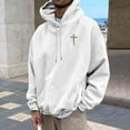 thumbnail image 2 of Mens Jesus Hoodie Casual Letter Print Hooded Sweatshirt Loose Fit Long Sleeve Streetwear Hoodies for Men, 2 of 4