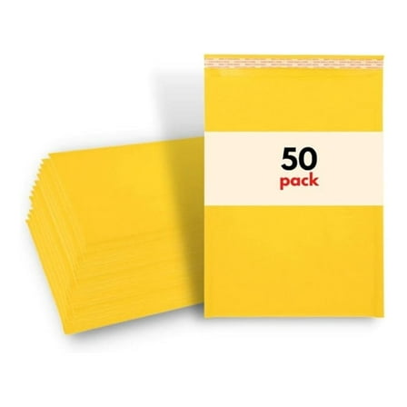 PSBM 50 Pack Bubble Mailers 14.5x20 Inch - Padded Envelopes for Shipping, Durable Self Seal Brown Bubble Wrap Mailers, Lightweight Mailing Bags for Small Business