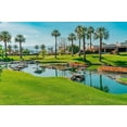 thumbnail image 5 of Golf Courses Theme Pretty Backdrop California Palm Springs City Vacation Resort Green Meadow Ponds Mountain Blue Sky Background Golf Theme Wedding Birthday Party Decor Photo Props Wallpaper, 5 of 5