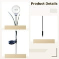 thumbnail image 3 of 2 PCS Solar Flower Lights Outdoor, Waterproof Solar Ball Lights with Leaves, Stainless Steel 70 CM Garden Stakes, Warm Light for Pathway and Lawn Decoration, 3 of 5