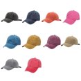thumbnail image 4 of Cotton Baseball Cap Solid Color Dome Replacement Breathable Easy Matching Outdoor Adjustable Sunproof Hat Headgear Light Grey, 4 of 9