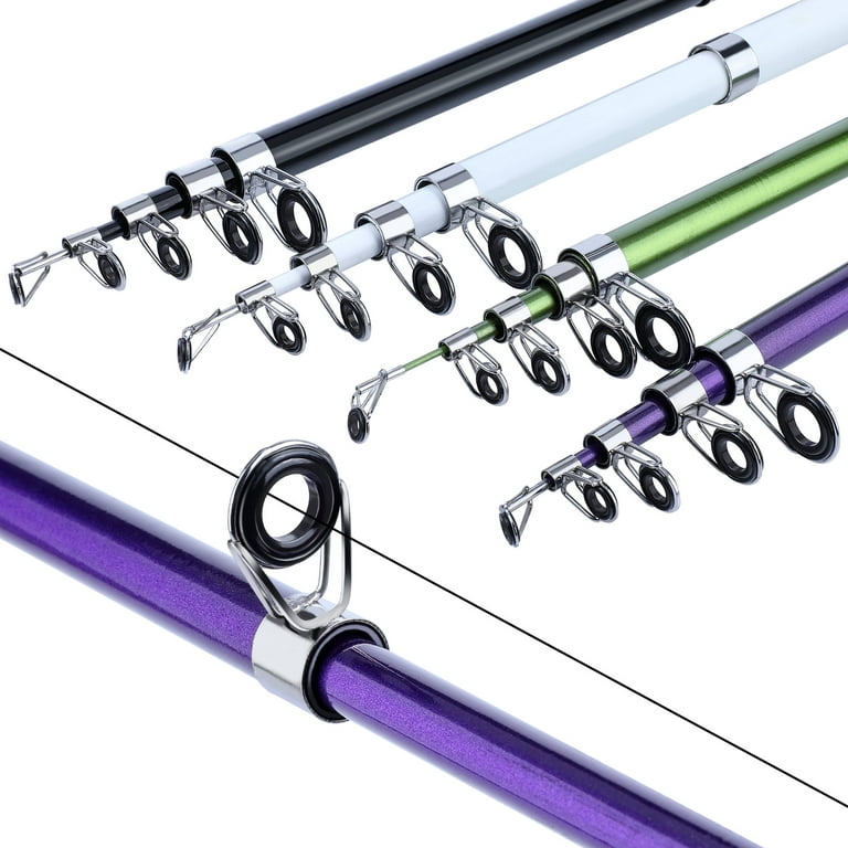 Sougayilang Telescopic Fishing Rod 1.8-3.3m Glass Spinning Rods Eva Handle, Size: 2.7m 8.8ft, White