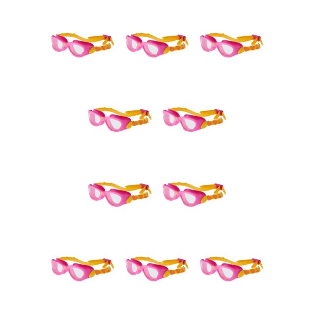 Greeniant Gafas de natación con anillo hermético - Alta definición con revestimiento antivaho Correa ajustable Elástica Amigable con la piel rosa naranja 10Conjunto