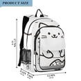 thumbnail image 2 of FORMRS Unisex School Backpack 17" Student Travel Bag with Laptop Compartment, White Chubby Cat, 2 of 7