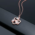 thumbnail image 4 of Gem Stone King 0.75 Ct Round White Zirconia 18K Rose Gold Plated Silver Pendant With Chain, 4 of 4
