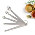thumbnail image 1 of Juego de cucharas medidoras de 5 piezas, juego de mini cucharas de acero inoxidable, juego de cucharas, herramienta de cuchara de cocina, juego de cucharas para líquidos secos, cucharas medidora, 1 of 5