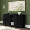 thumbnail image 5 of Plank+Beam Contour Solid Wood Sideboard with 2 Doors, 59" TV Stand for Living Room, Black, 5 of 14