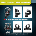 thumbnail image 4 of Universal LED Light Bar Mounting Brackets, Adjustable Hood Pillar Mounts, Led Work Light Mount Bracket Clamp Holder 2PCS, 4 of 8