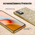 thumbnail image 5 of Compatible with Xiaomi Redmi Note 10 5G Case, Glitter Sparkly Redmi Note 10 5G Phone Case with Slim Silicone Shockproof Protective Bumper Cover for Cute Girls Women (Gold), 5 of 14
