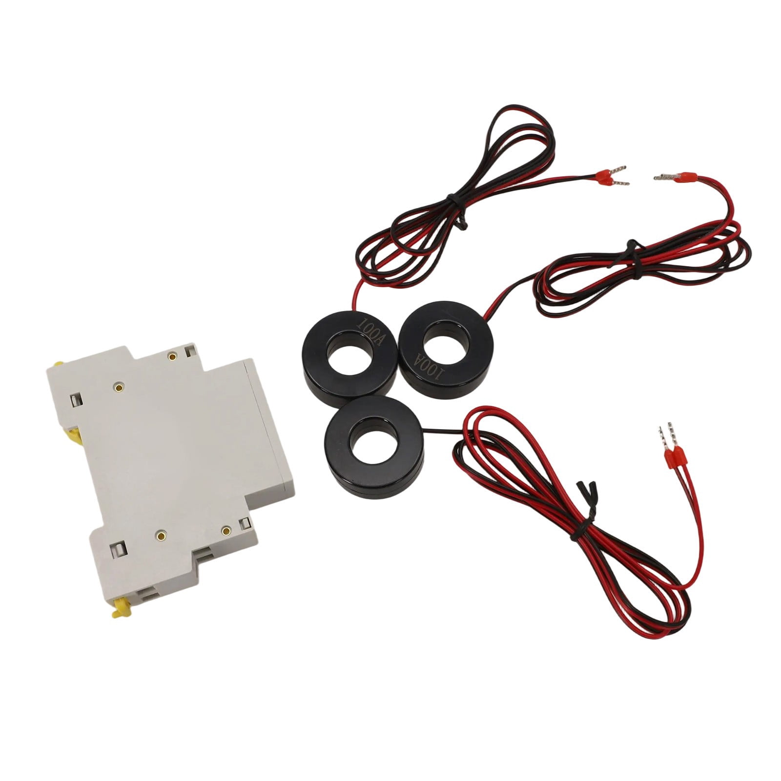 1Pcs Three Phase Modular Ampere Meter Mini Din Rail Digital Display Three-Phase Modular Current Meter Gauge Indicator