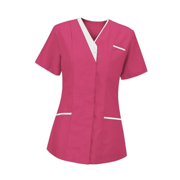 Las mujeres friegan de enfermería para la tienda de mascotas del SPA, trabajador del hotel del salón de belleza Rosa Roja Talla L