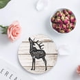 thumbnail image 4 of FMSHPON Merry Christmas Elk Set of 8 Round Coaster for Drinks, Absorbent Ceramic Stone Coasters Cup Mat with Cork Base for Home Kitchen Room Coffee Table Bar Decor, 4 of 6