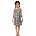 thumbnail image 6 of Girls Dress Nutcracker Pattern Sleeveless Dress for Girls Hem A-Line Casual Sundress, 6 of 7