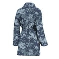 thumbnail image 2 of Navy Digital Camo Pattern Women Bathrobe One Size Univeral Fits, Camo Camouflage Fashion Lightweight Plush Fleece Long Robe For Women, 2 of 3
